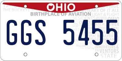 OH license plate GGS5455