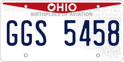 OH license plate GGS5458