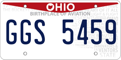 OH license plate GGS5459