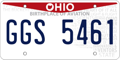 OH license plate GGS5461