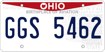 OH license plate GGS5462
