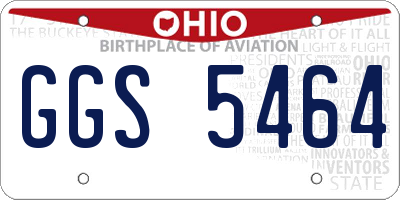 OH license plate GGS5464