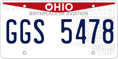 OH license plate GGS5478