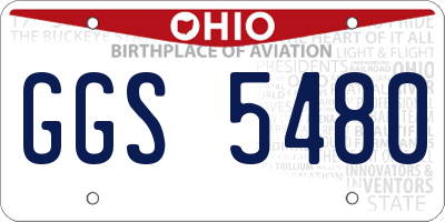 OH license plate GGS5480