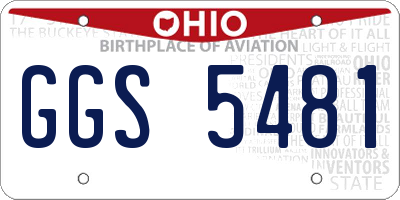 OH license plate GGS5481