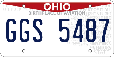 OH license plate GGS5487
