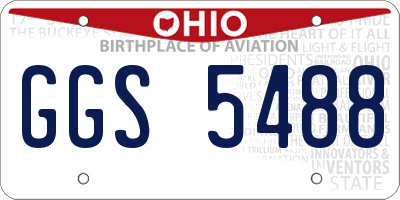 OH license plate GGS5488