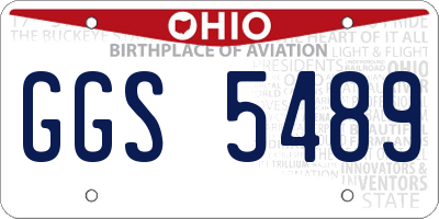 OH license plate GGS5489