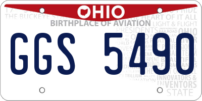 OH license plate GGS5490