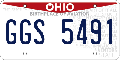 OH license plate GGS5491