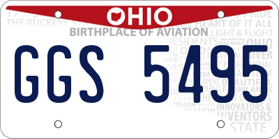 OH license plate GGS5495