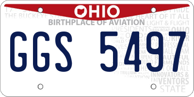 OH license plate GGS5497