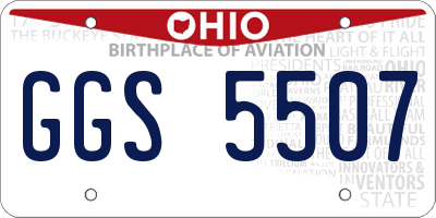 OH license plate GGS5507