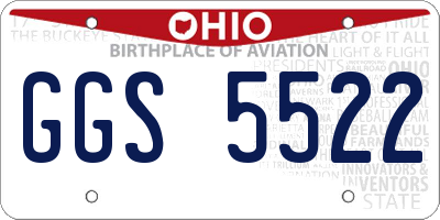 OH license plate GGS5522
