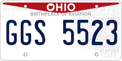 OH license plate GGS5523