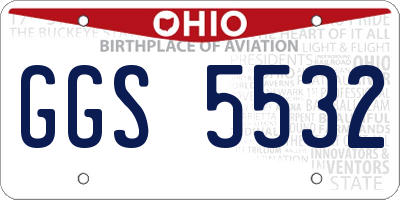 OH license plate GGS5532
