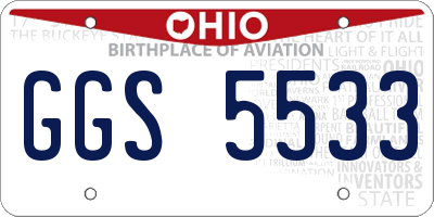 OH license plate GGS5533