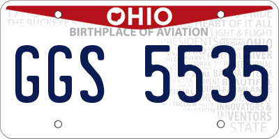 OH license plate GGS5535