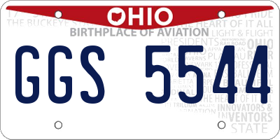 OH license plate GGS5544