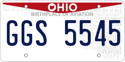 OH license plate GGS5545