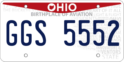 OH license plate GGS5552