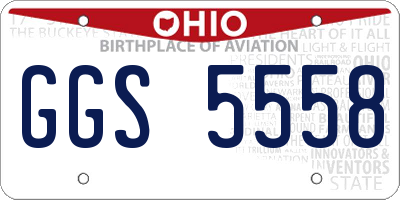 OH license plate GGS5558