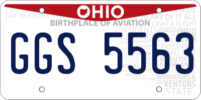 OH license plate GGS5563