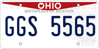 OH license plate GGS5565