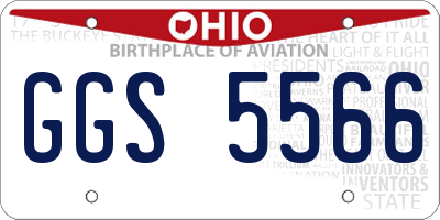 OH license plate GGS5566