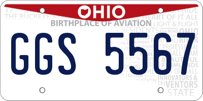 OH license plate GGS5567