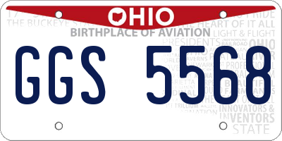 OH license plate GGS5568