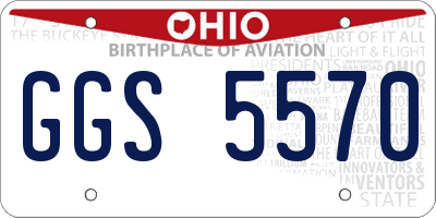 OH license plate GGS5570