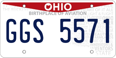 OH license plate GGS5571