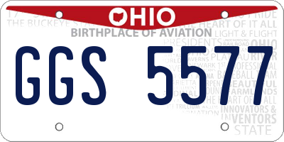 OH license plate GGS5577