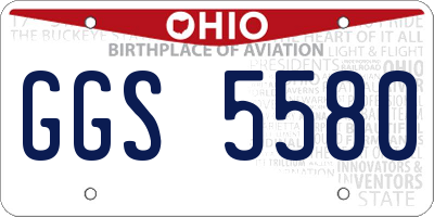 OH license plate GGS5580