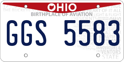 OH license plate GGS5583
