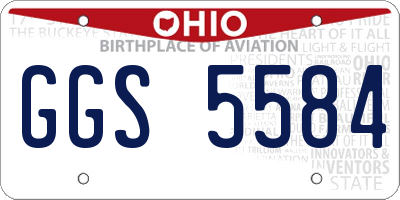 OH license plate GGS5584