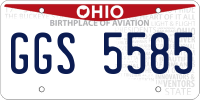 OH license plate GGS5585