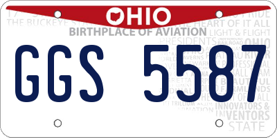 OH license plate GGS5587
