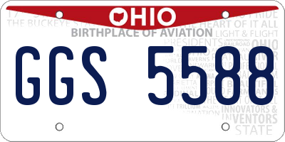 OH license plate GGS5588