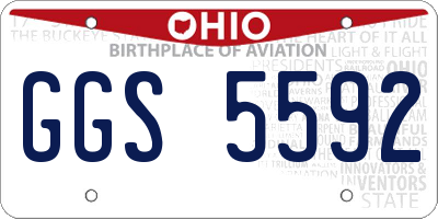 OH license plate GGS5592