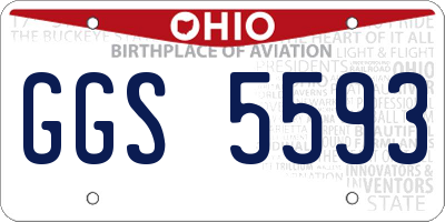 OH license plate GGS5593