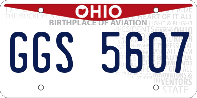 OH license plate GGS5607