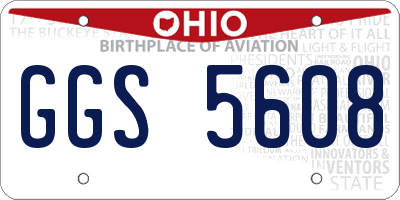 OH license plate GGS5608