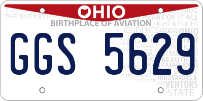 OH license plate GGS5629