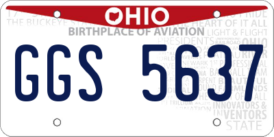 OH license plate GGS5637