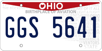 OH license plate GGS5641