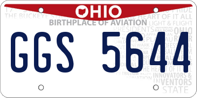 OH license plate GGS5644