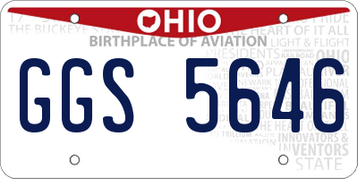 OH license plate GGS5646