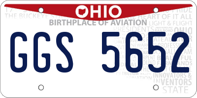 OH license plate GGS5652
